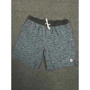 Vuori Kore Shorts Men's XL Gray Geometric Drawstrings Lined Active Stretch Gym
